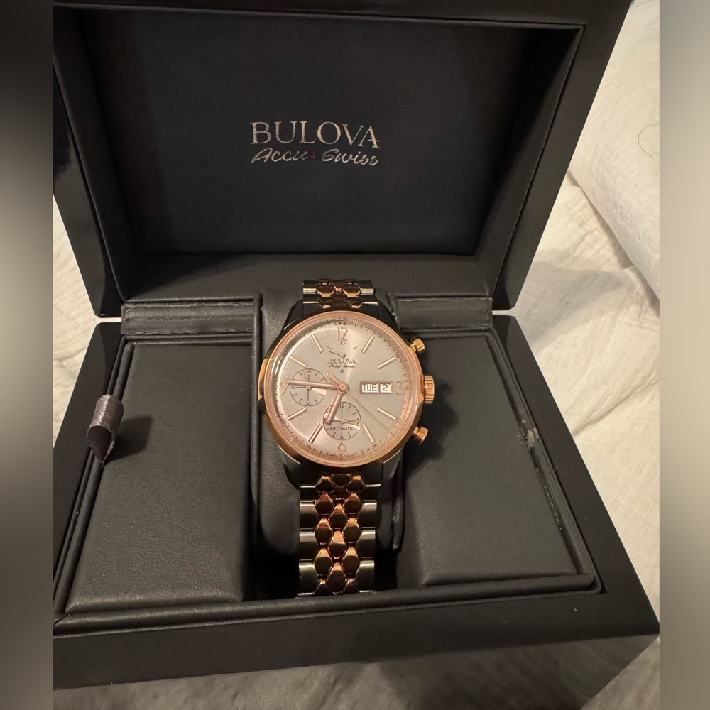 Bulova Men’s Accu Swiss 2-tone Chronograph Watch